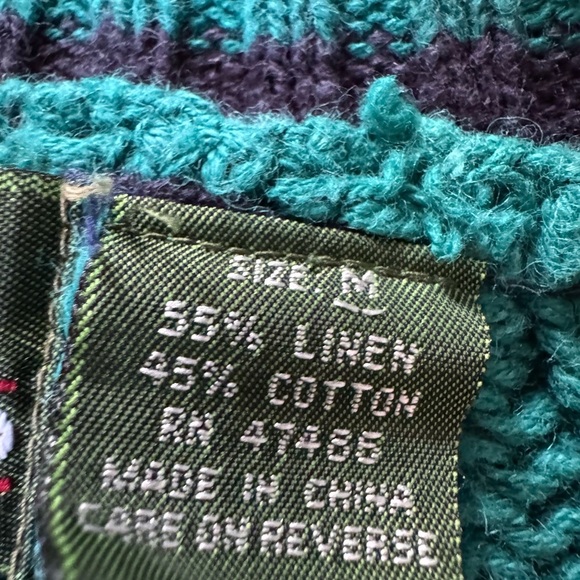 Vintage Outback Red Sz Medium Cardigan Sweater Slouchy Chunky Knit Preppy Tennis - Picture 5 of 5